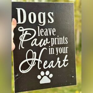 Charming Black and White Dog Quote Wall Art